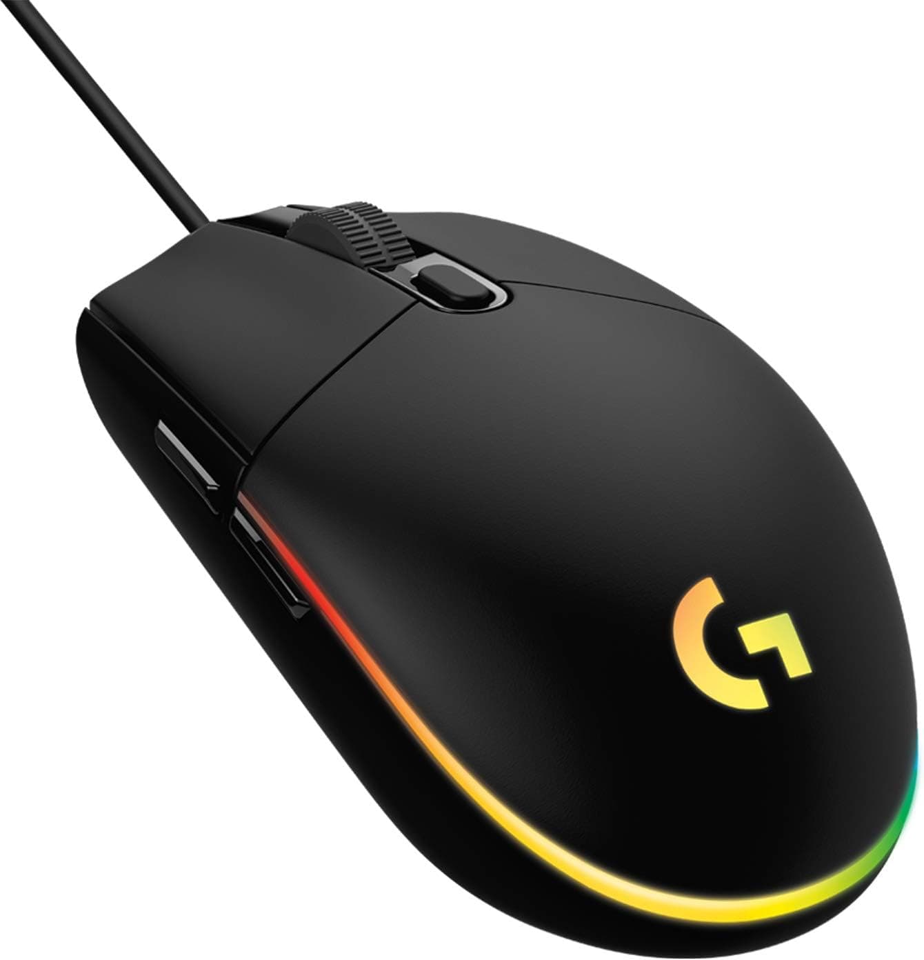 Logicool G ゲーミングマウス G203 有線ゲーミングマウス USB 接続 G203-BK 軽量 85g LIGHTSYNC RGB 6個プログラムボタンブラック PC windows mac 国内正規品 【 ファイナルファンタジー XIV 推奨モデル 】
