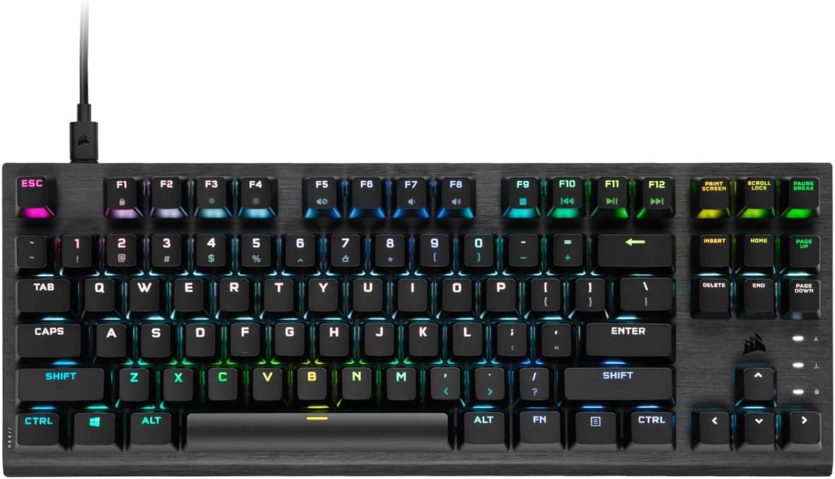 【限定】CORSAIR K60 PRO TKL RGB ゲーミングキーボード Corsair 自社独自OPX軸採用英語レイアウト英語配列 CH-911D01A-NA ブラック