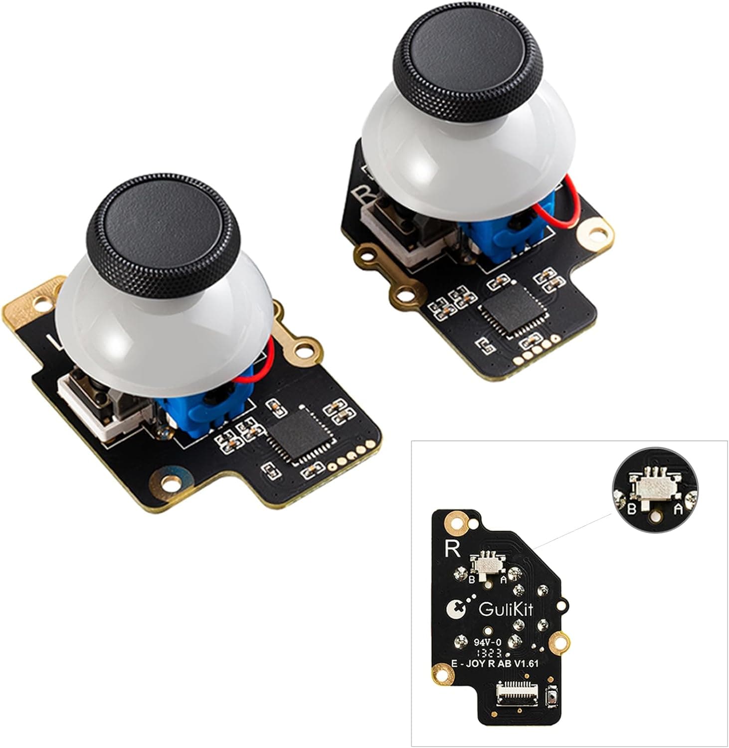 GuliKit (ドリフトなし)電磁ジョイスティックモジュールサムスティックパーツ修理キットスチームデッキ用 AKNES 3Dホール効果センサー アナログスティックジョイスティック交換特許取得済ジョイスティック設計 (2個パック)