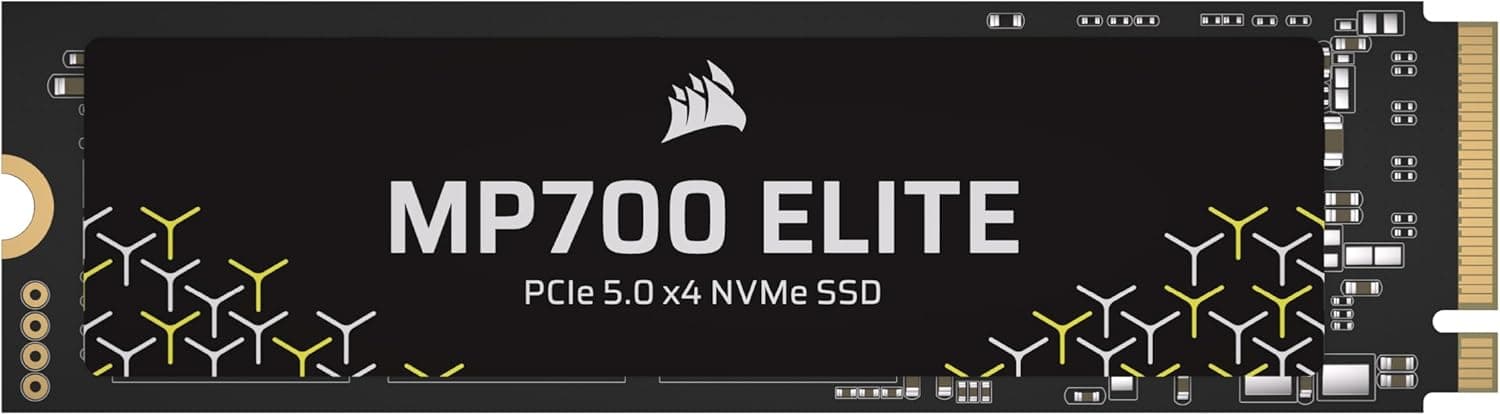 CORSAIR MP700 ELITE 1TB PCIe 5.0 x4 NVMe M.2 SSD – 最大 10