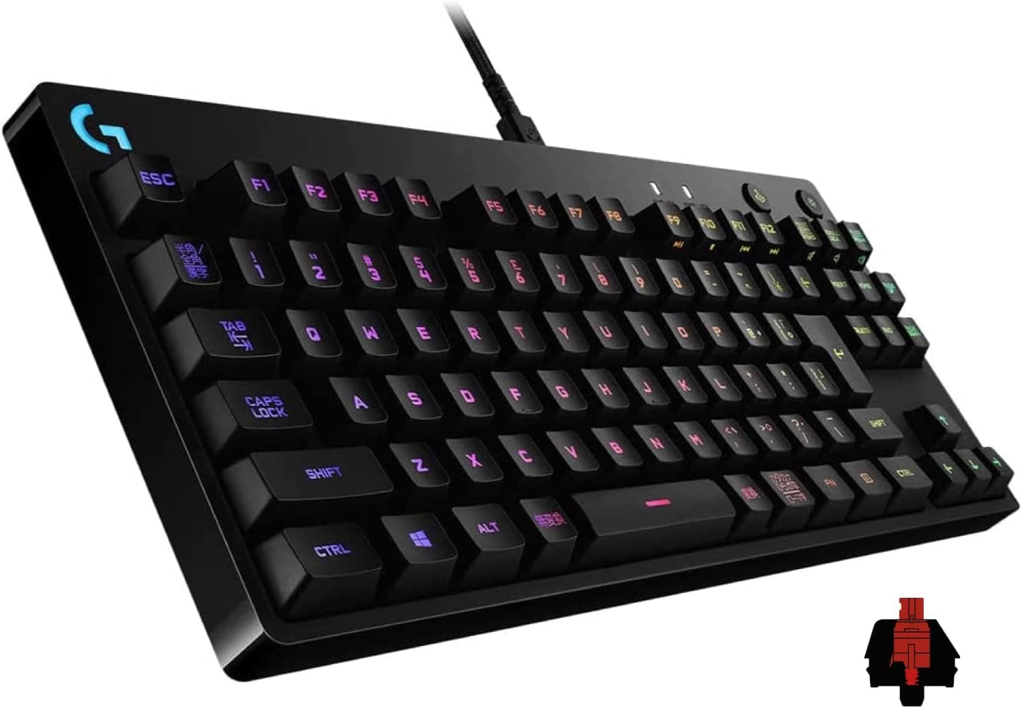 Logicool G(ロジクール G) PROゲーミングキーボードテンキーレス GXスイッチリニア有線メカニカルキーボード静音日本語配列 LIGHTSYNC RGB 着脱式ケーブル G-PKB-002LN 国内正規品 ※別売りのGXスイッチの入れ替えはできません