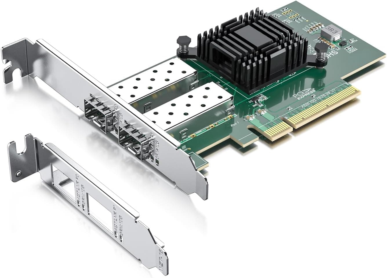 H!Fiber 10Gb SFP+ PCI-E ネットワークカード NIC インテル82599ESチップ搭載デュアルSFP+ポート Intel X520-DA2 (E10G42BTDA) PCIe X8 イーサネットLANネットワークアダプター Windows