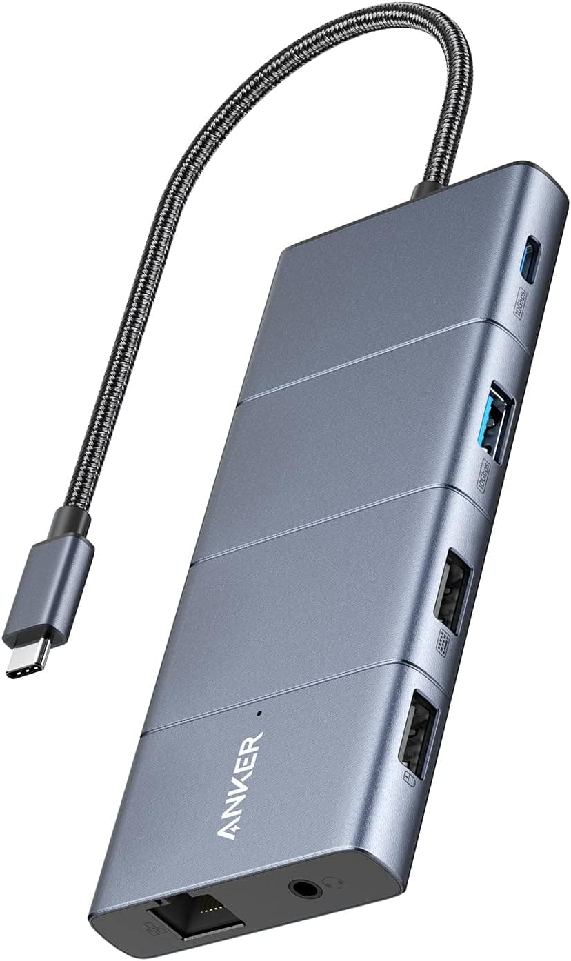 Anker USB Cハブ 565 11-in-1 ノートパソコンドッキングステーション 10Gbpsデータポート付きデュアルモニタードッキングステーション 4K HDMIとDisplayPort