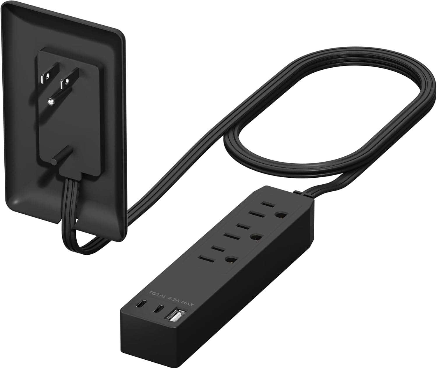 LIDER コンセントエクステンダー コンセント3個付き 21W USB-A & 2 USB-C フラットフェイス
