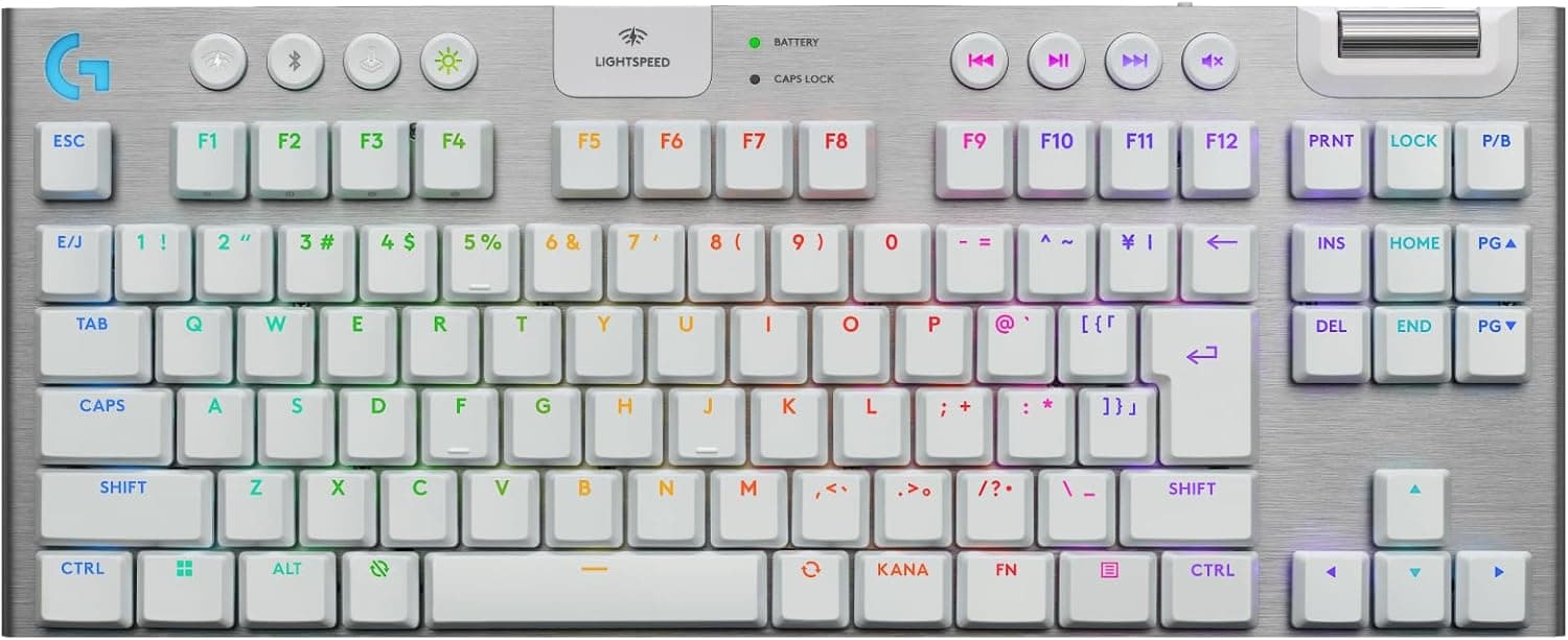 【限定】 Logicool G ゲーミングキーボード G915 X LIGHTSPEED TKL 薄型ワイヤレステンキーレス G915WLX-TKL-TCWH タクタイル茶軸確かな打鍵感日本語配列 Bluetooth LIGHTSYNC RGB キーボードメカニカルキーボード国内正規品 ※限定壁紙ダウンロ