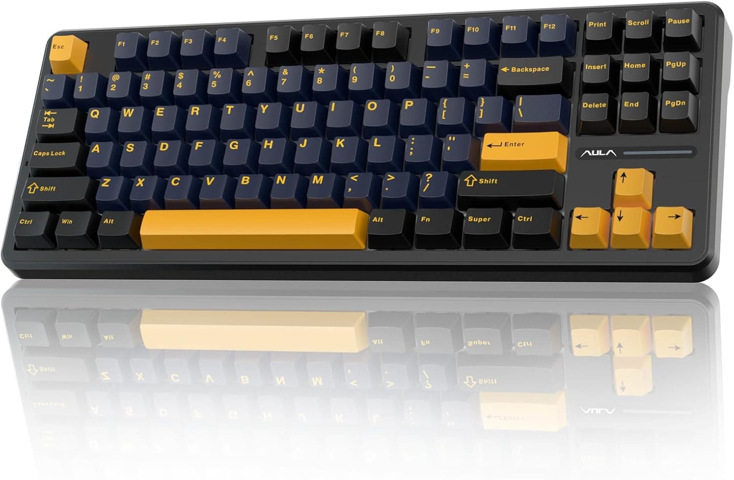 AULA F87 メカニカルキーボード-クールブラック。