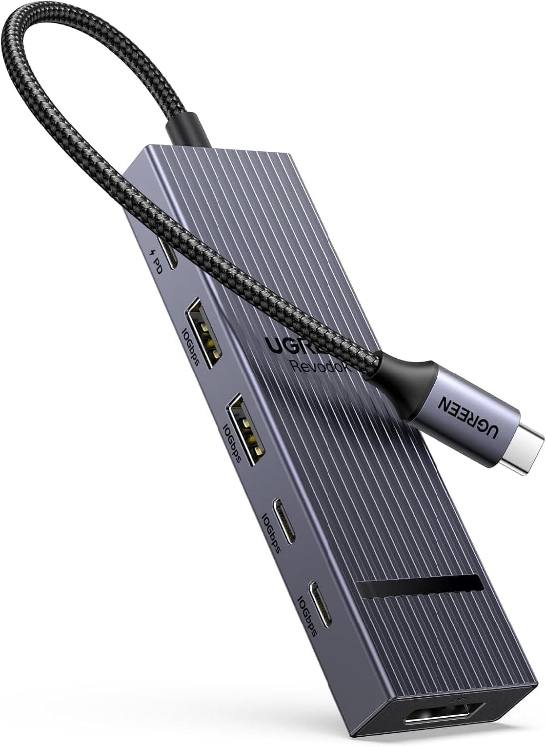UGREEN Revodok USB-C ハブ 6in1 拡張ハブ DP出力 4K@60Hz PD100W充電 USB-A & USB-C 10Gbps 高速転送小型軽量アルミ製 MacBook Windows iPad Pro 対応
