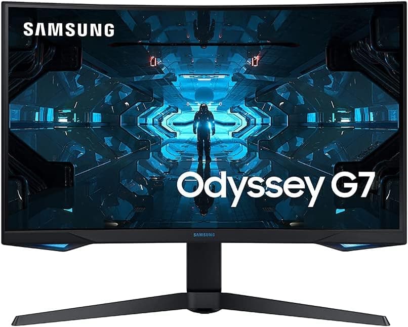 SAMSUNG 32インチオデッセイ G7シリーズ WQHD (2560x1440) カーブゲーミングモニター 240Hz 1ms HDMI G-Sync FreeSync Premium Pro LC32G75TQSNXZA