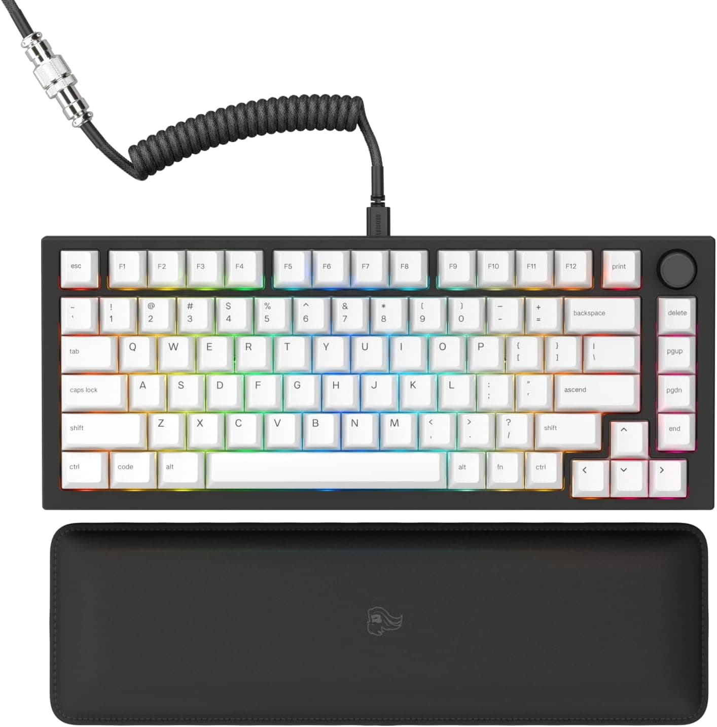 Glorious グロリアス GMMK PRO ゲーミングきーボード 75% コンパクトブラック LEDバックライト付き英語配列光る RGB メカニカルキーボード有線タイプc USB Mechanical keyboard gaming (83キー) 国内正規品