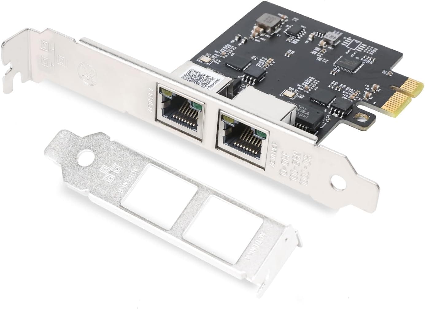 デュアルポート PCIe 2.5Gbase-T NIC Realtek RTL8125チップ付き 2.5Gbネットワークカード 2500