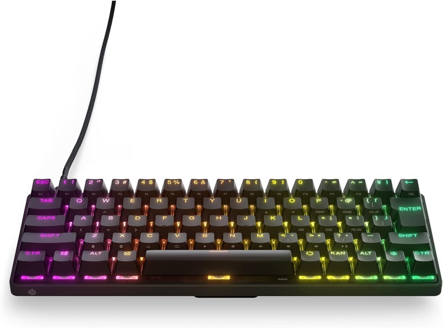(並行輸入品)SteelSeries ゲーミングキーボードミニサイズ Apex 9 Mini JP 有線日本語配列レスポンスタイム0.2ms 搭載アクチュエーションポイント1.0mm設定可能 OptiPoint光学スイッチ高耐久 64830 ブラック