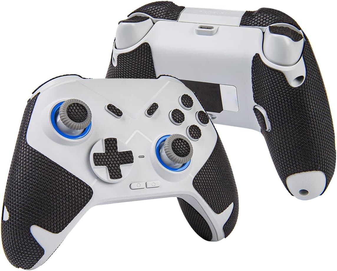 【 グリップ力強化 & 吸汗力強 】TALONGAMES FLYDIGI Direwolf シリーズ用コントローラーグリップクラシックバージョンアンチスリップテープ滑り止めグリップテープ十字キーパッドシール付き滑り止めグリップシールカット済 1セット入り [ グリップ部分 + 十字キーパッ