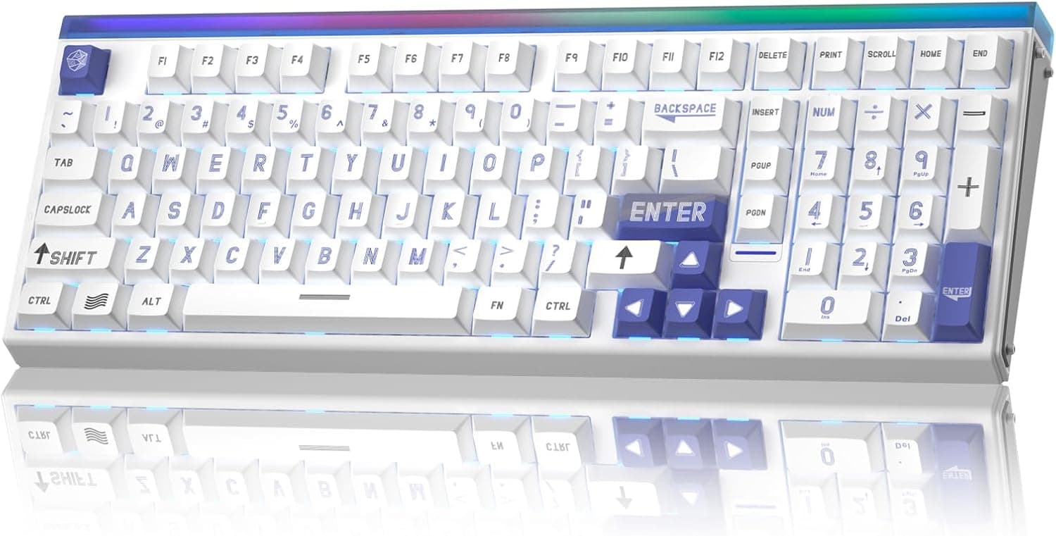 AULA Hero 99 有線ゲーミングキーボードホール効果キーボードラピッドトリガーモード付きホットスワップ可能な磁気スイッチキーボードナンバーパッド付きウェブドライバー RGBバックライト付きメカニカルキーボードオフィスPCゲーマー用