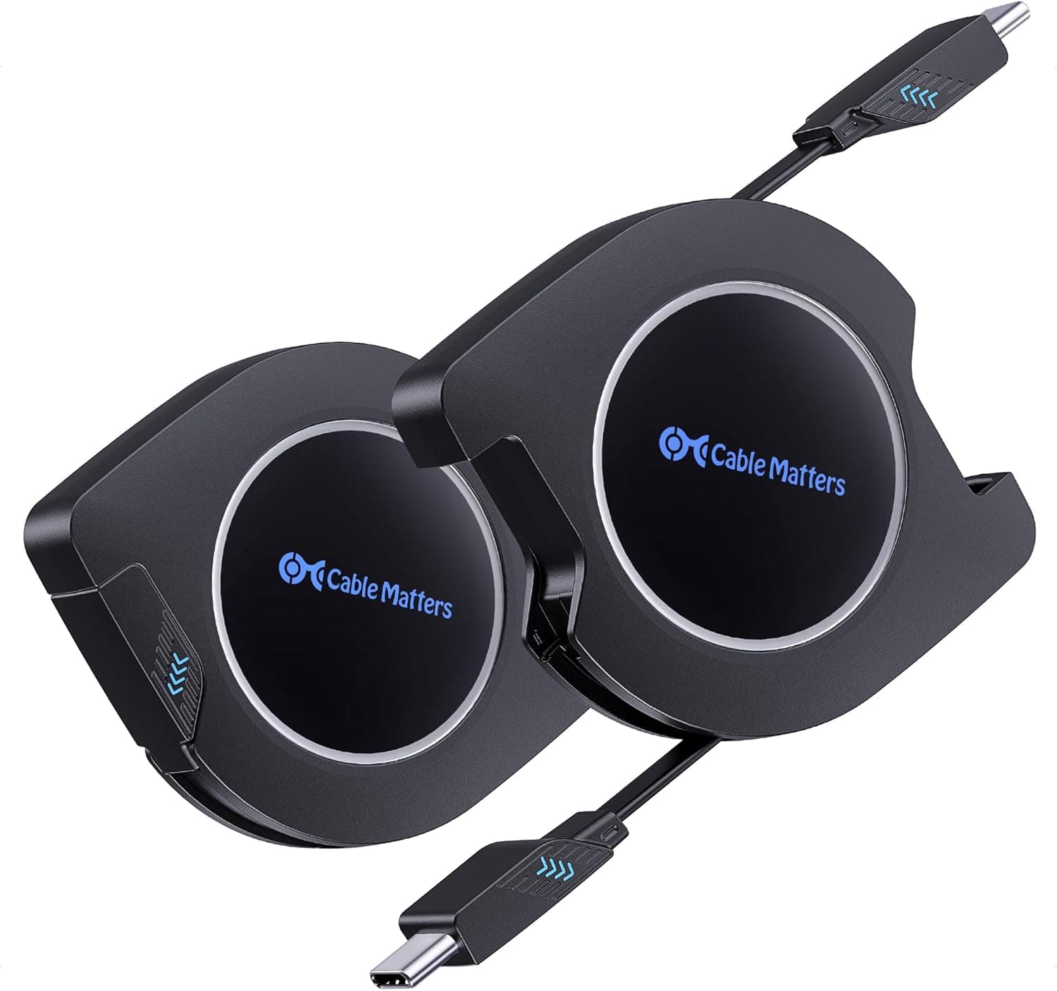 Cable Matters 2本セット 60W USB C ケーブル巻き取り式充電ケーブルタイプC 0.85m