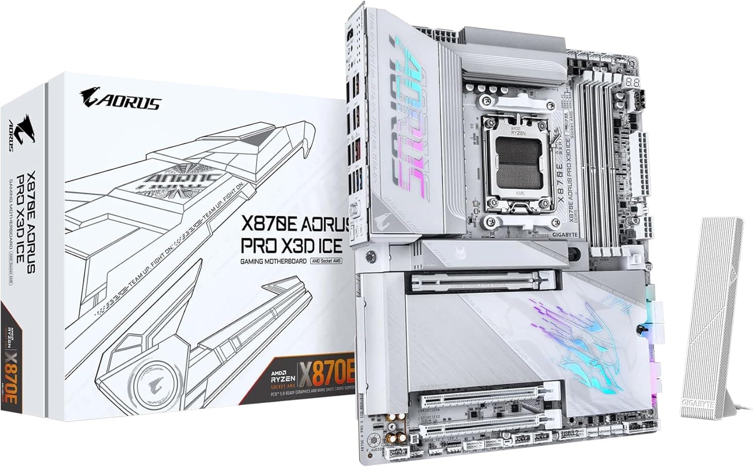GIGABYTE X870E AORUS PRO X3D ICE AMD AM5 LGA 1718 ATX マザーボード