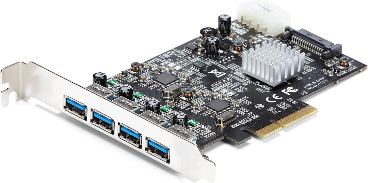 StarTech.com 4ポートUSB 3.1(10Gbps) 増設PCIeカード 4x USB-A搭載PCIeインターフェースカード 2 x 10Gbps専用チャネル PEXUSB314A2V