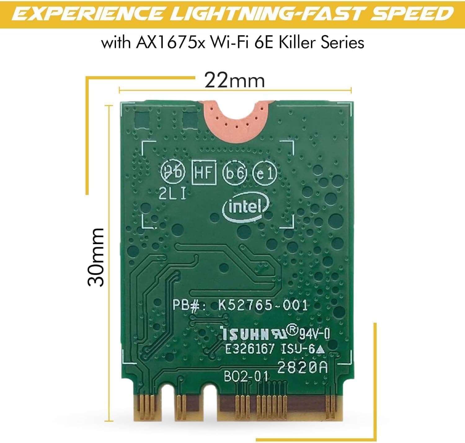 Killer Series for Intel AX1675x Gaming WiFi 6E Adapter Upgrade