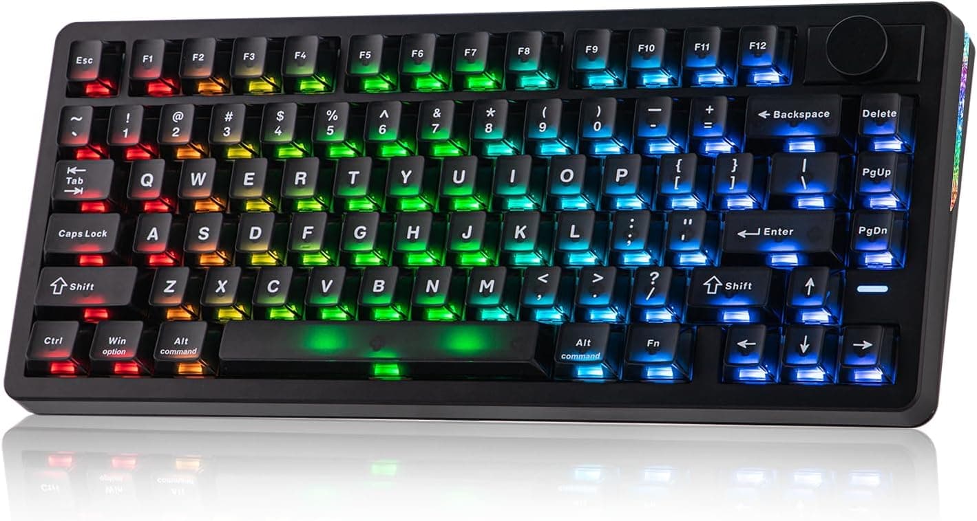 EPOMAKER HE75 V2 ホール効果ゲーミングキーボード 8Kポーリングレート0.1ms 8000mAhバッテリー 2.4GHz