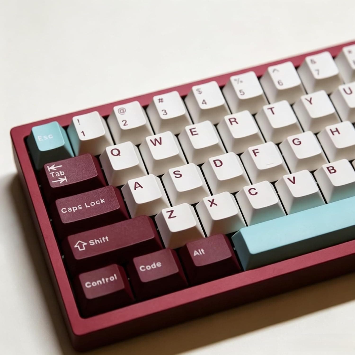 Cherryプロファイル ホワイト&レッド PBTキーキャップセット