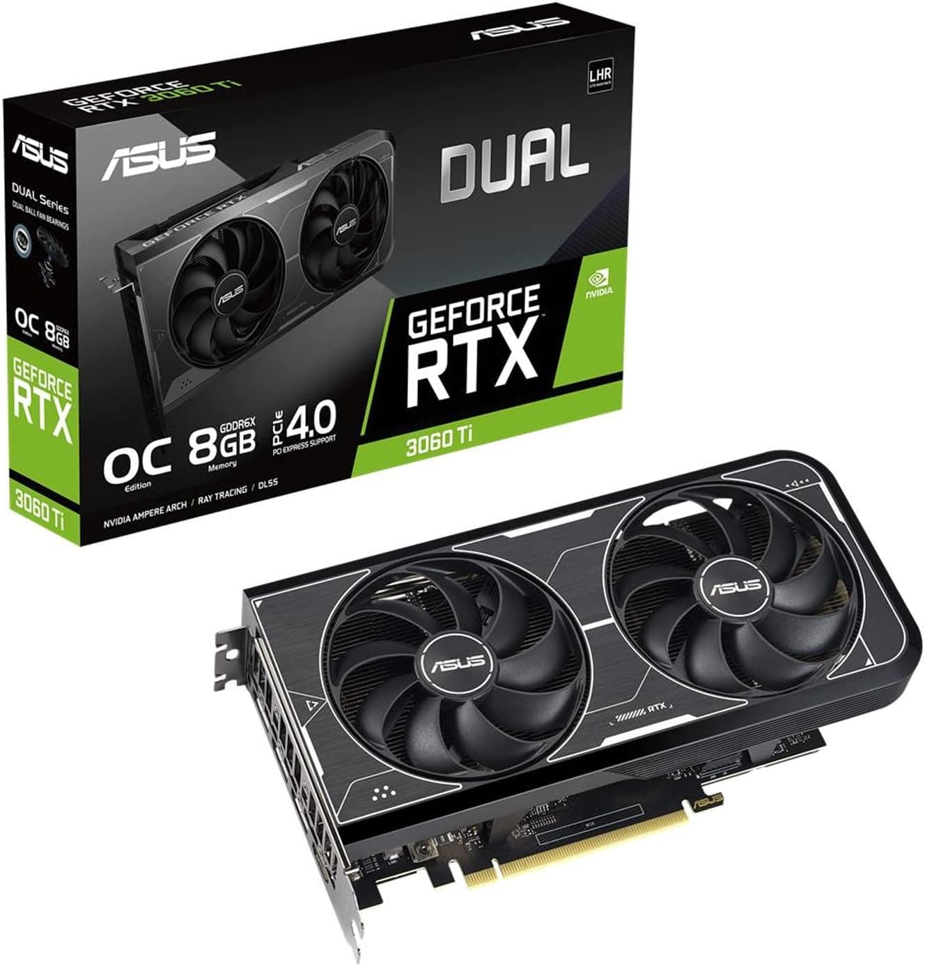 ASUS NVIDIA GeForce RTX 3060 TI OC Edition 8GB ビデオカード DUAL-RTX3060TI-O8GD6X