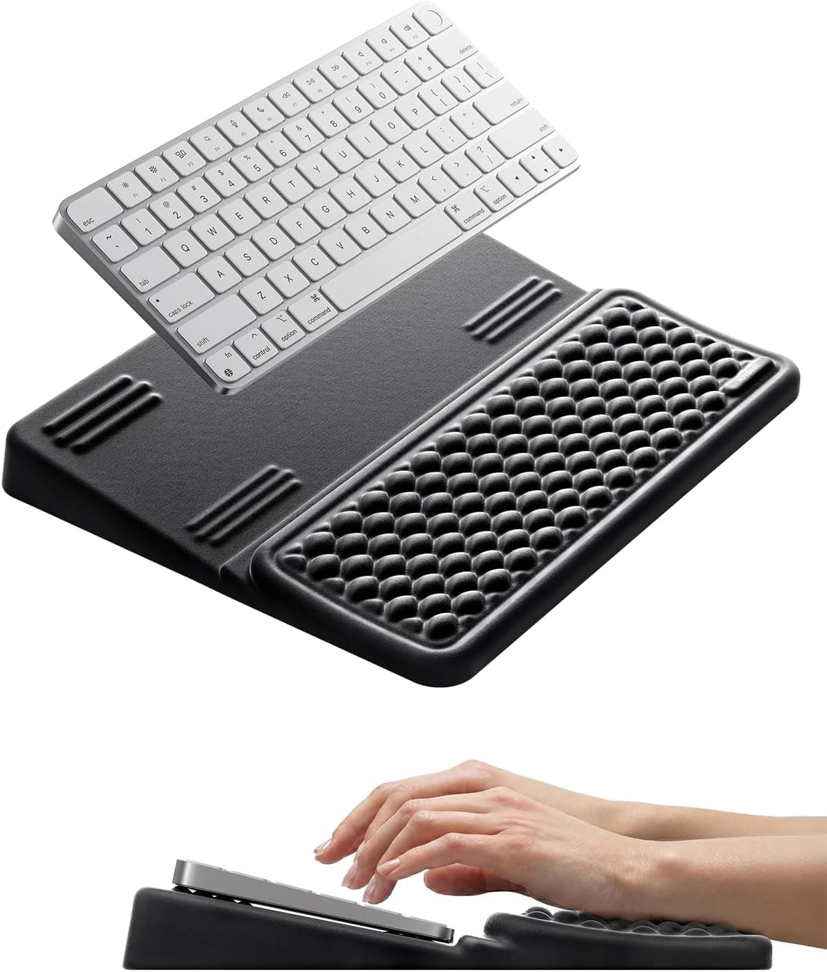 Vaydeer キーボードスタンドリストレスト付きキーボード手首置き 60%~65%キーボード対応疲労低減人間工学設計キーボード台リストレストソフトメモリーフォーム採用オフィス