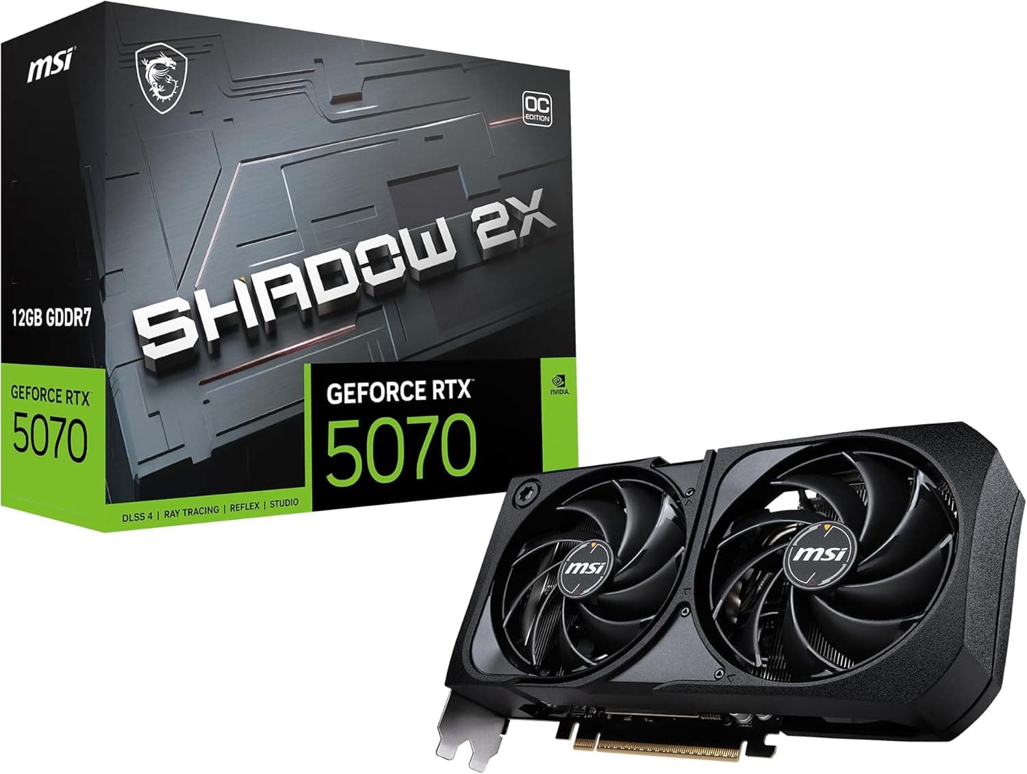 MSI Gaming RTX 5070 12G Shadow 2X OC グラフィックスカード(12GB GDDR7