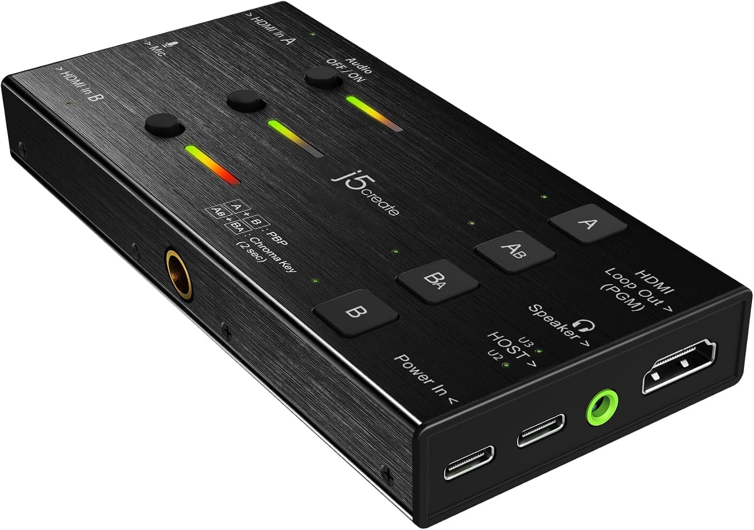 j5create ライブビデオキャプチャカード - デュアルHDMI to USB-C