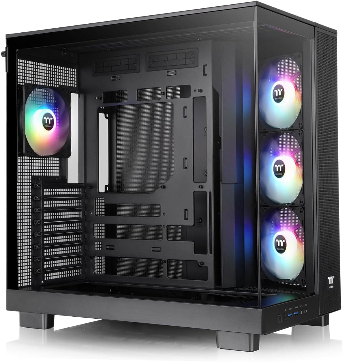 Thermaltake View 380 XL TG ARGB Black 120mm ARGBファン 4基搭載ピラーレスミドルタワー ATX PCケースブラック CA-11E-00M1WN-00 CS9247