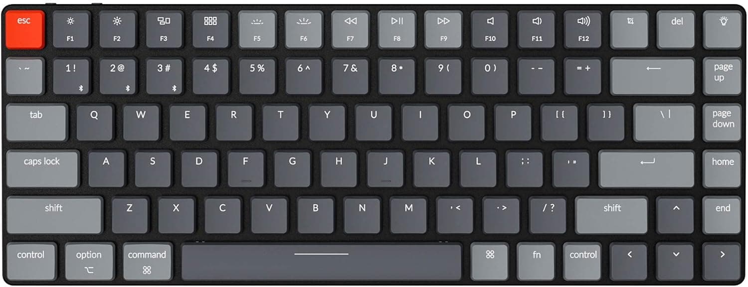 Keychron K3 ウルトラスリム 75%レイアウト ワイヤレス 有線メカニカルキーボード コンパクト 84キー RGB LED バックライト Mac Windows用 ロープロファイル Gateron G Pro Blue Switch バージョン2