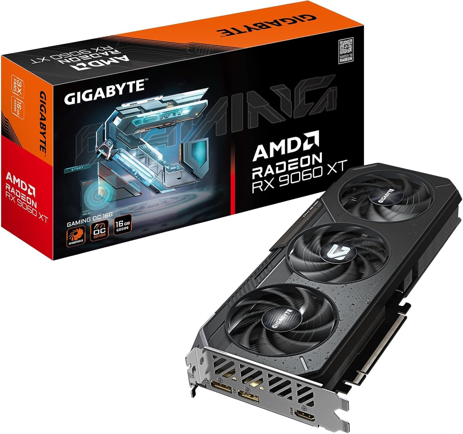 GIGABYTE Radeon RX 9060 XT Gaming OC 16G グラフィックスカード