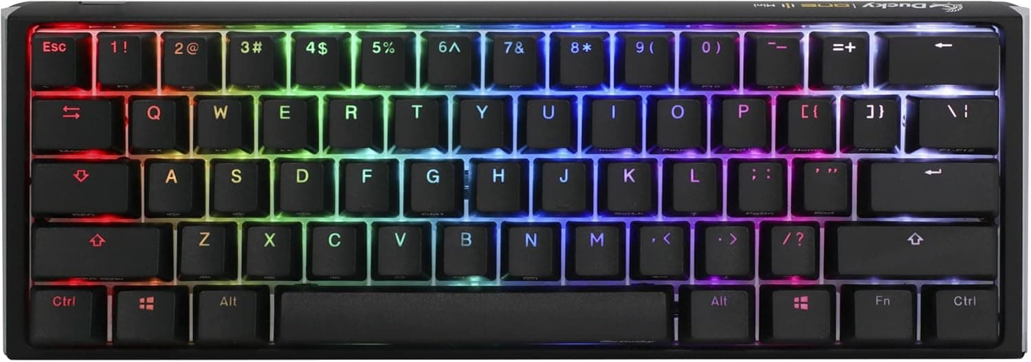 Ducky One 3 ミニクラシックホットスワップ 60% RGB メカニカルキーボード (チェリー MX ブルー)