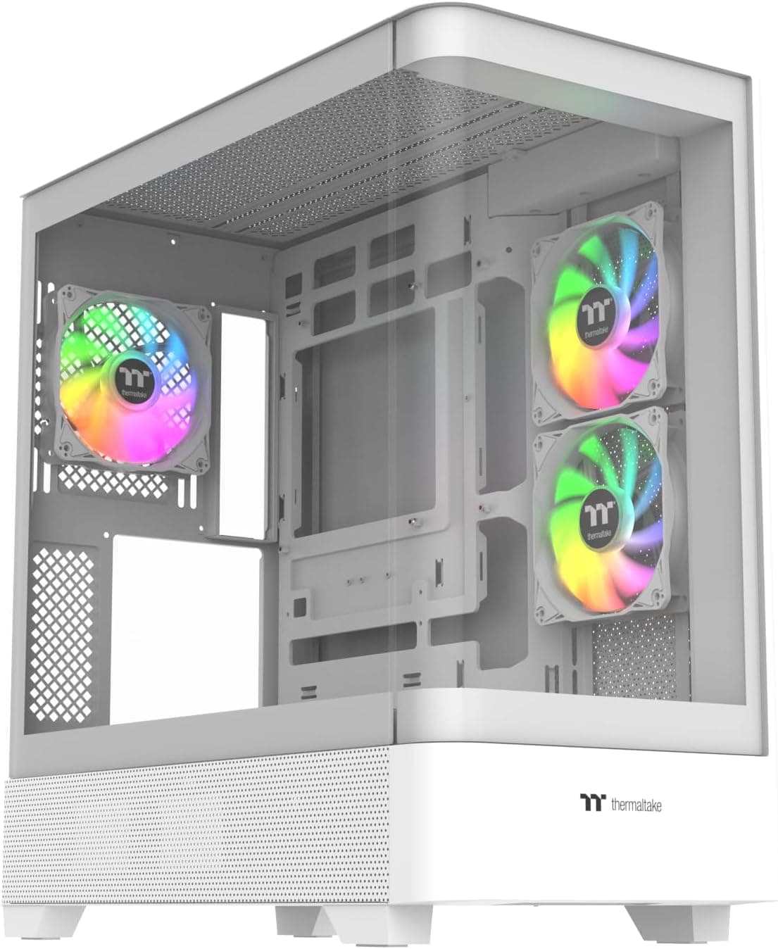 Thermaltake View 290 Snow ARGBファン搭載ピラーレスミドルタワー PCケースホワイト CA-11G-00M6WN-00 CS9351