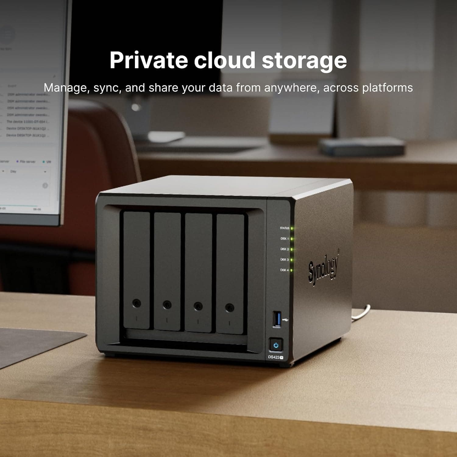 Synology NASキット 4ベイ DS423+ クアッドコアCPU 2GBメモリ搭載スタンダードユーザー向け国内正規代理店品電話サポート対応品 DiskStation