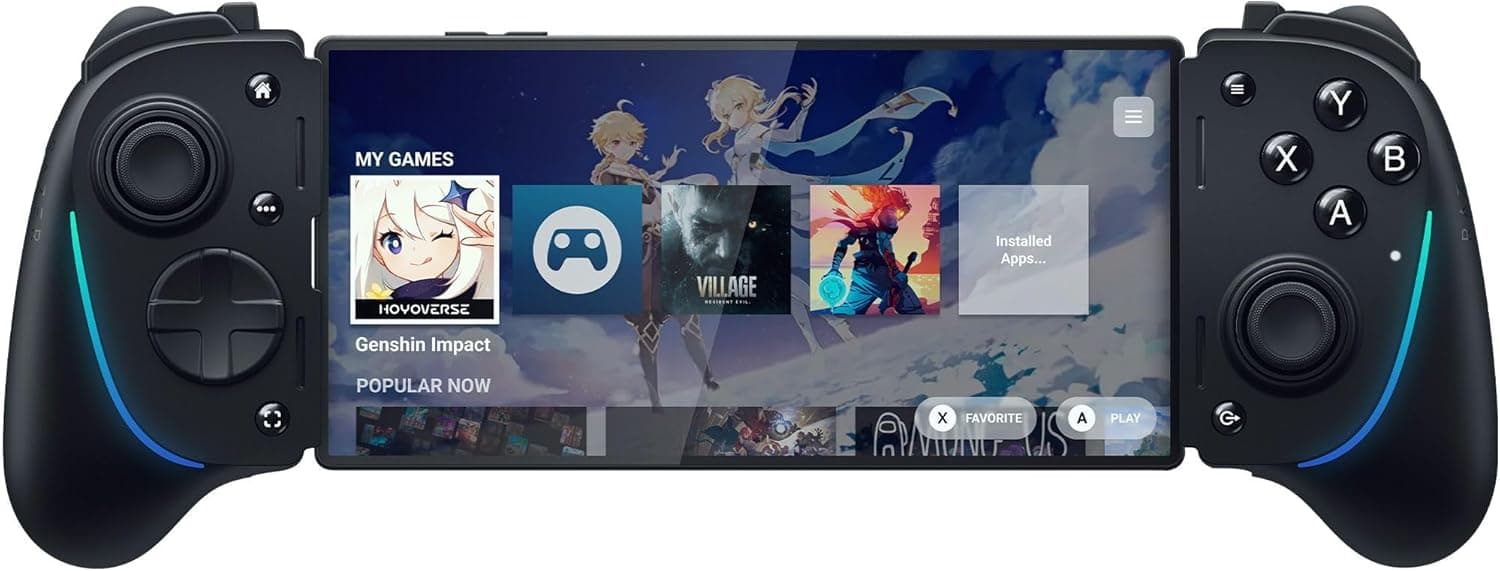 Razer レイザー Kishi Ultra モバイル ゲーミングコントローラー USB Type-C コンソールレベルのコントロール 8.8inch以下のタブレットまで対応な伸縮式ブリッジ 超低遅延 ゲームをしながらスマホ