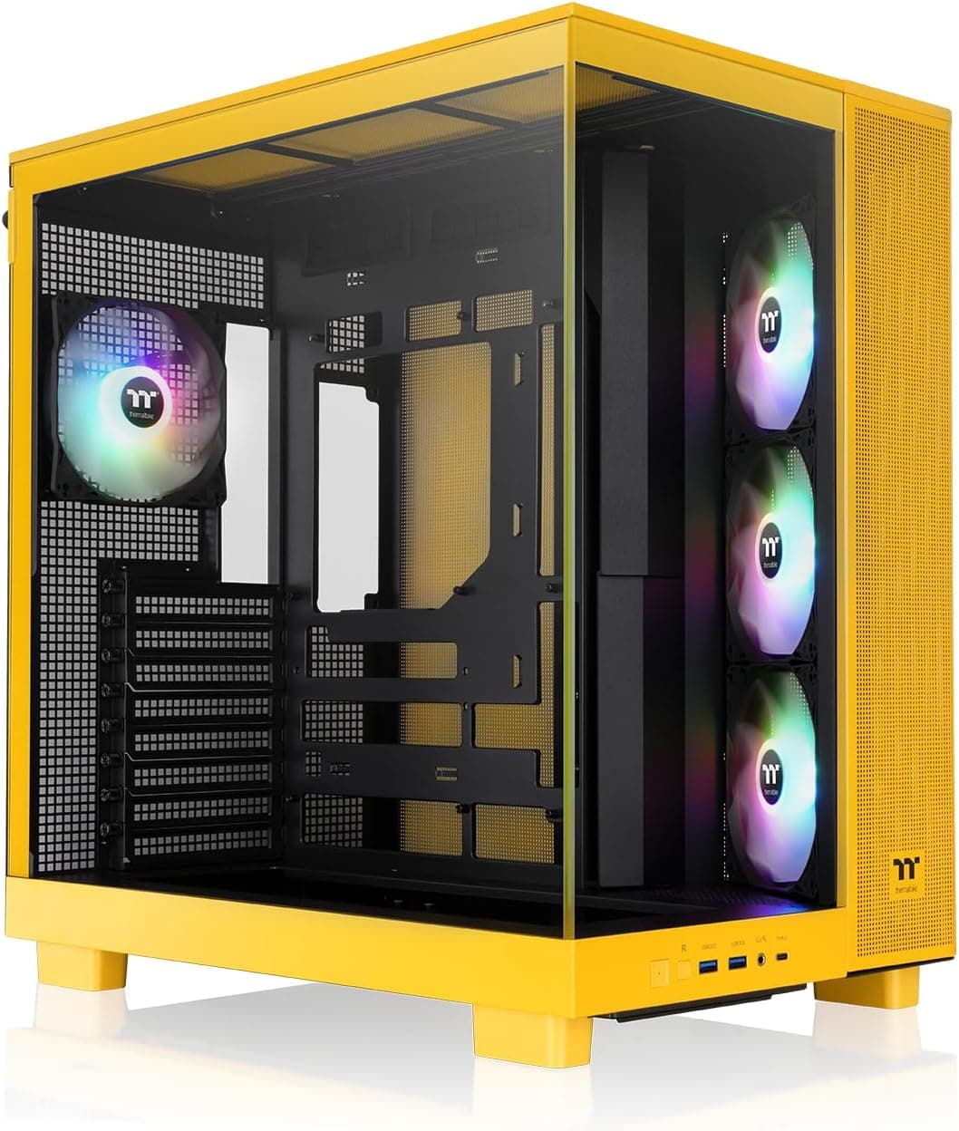 Thermaltake View 380 XL TG ARGB Bumblebee CA-11E-00M4WN-00 — Limited Edition Yellow and Black Pillarless Mid-Tower Case