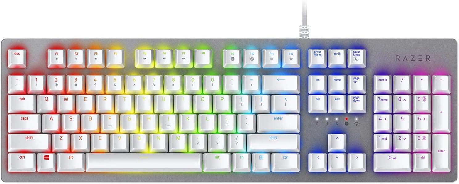 Razer Huntsman Mercury White ゲーミングキーボードホワイトオプト・メカニカル軸英語US配列 RGB 【日本正規代理店保証品】 RZ03-02521900-R3M1