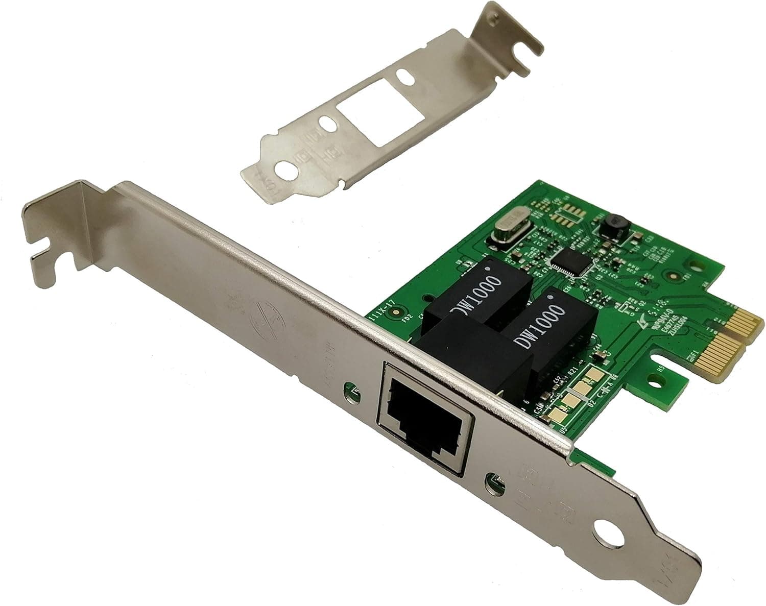 Tenext Realtek チップセット 1ギガビット Gbps PCIe PCI Express イーサネットネットワークインターフェースカードアダプター 薄型ブラケット付き デスクトップPC