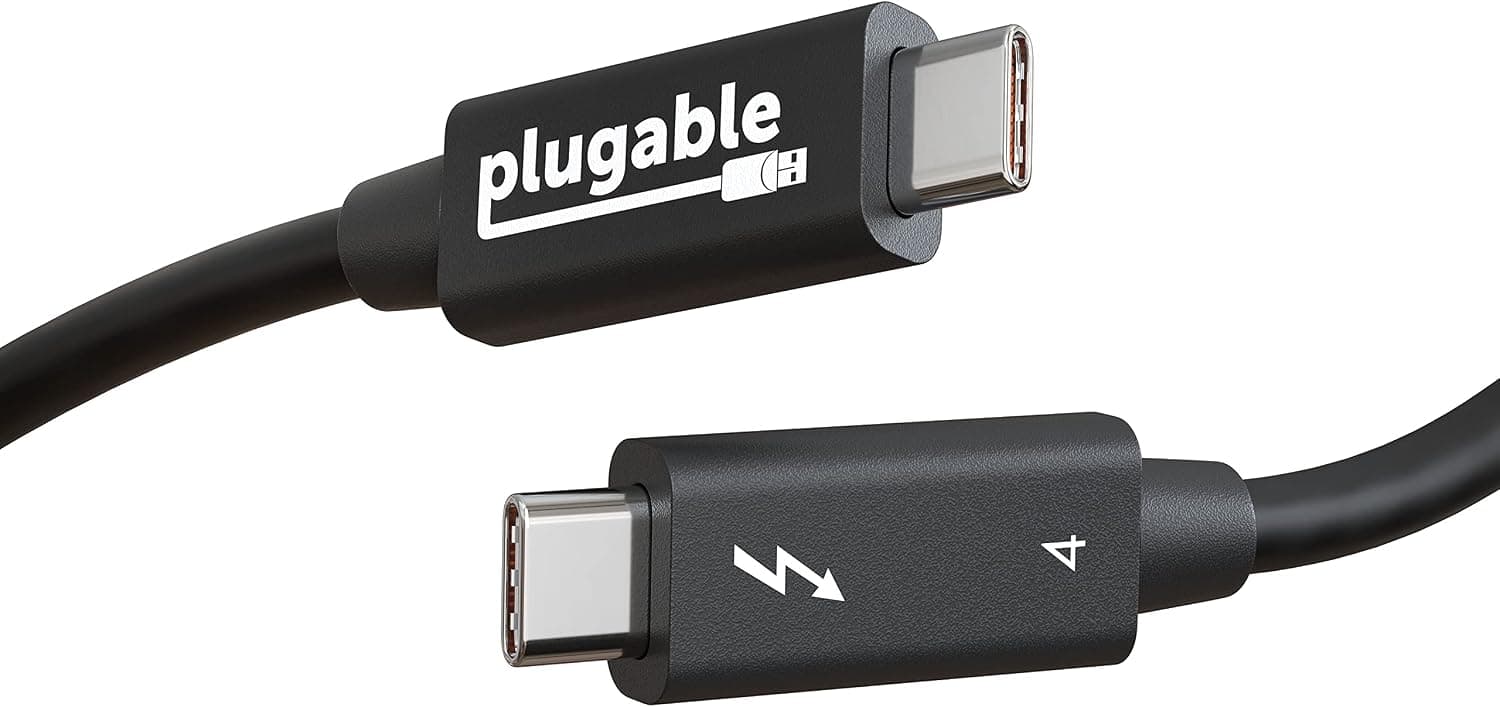 Plugable Thunderbolt 4 ケーブル 充電対応 40Gpbs 100W 2m