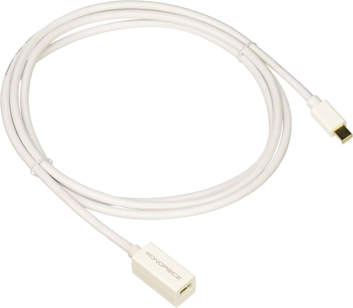 Monoprice 105502 6-Feet 32AWG Mini DisplayPort Male to Female Extension Cable - White by Monoprice Inc. [並行輸入品]