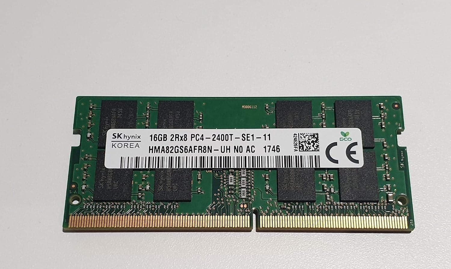 hynix ノート用メモリ 16GB DDR4 2400MHz PC4-19200 1.2V HMA82GS6AFR8N