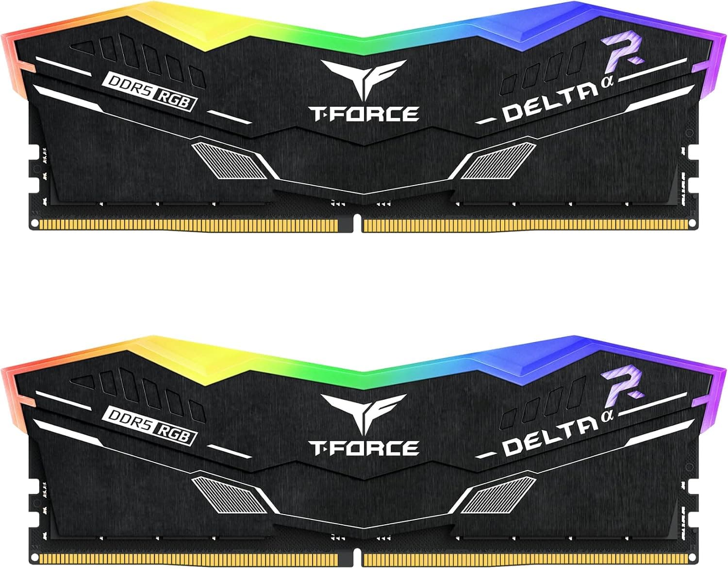 TEAMGROUP T-Force Delta Alpha RGB DDR5 Ram 32GB キット (2x16GB) 6000MHz (PC5-48000) CL38 Intel XMP 3.0 & AMD Expo対応デスクトップメモリモジュール Ram ブラック FF7D532G6000HC38ADC