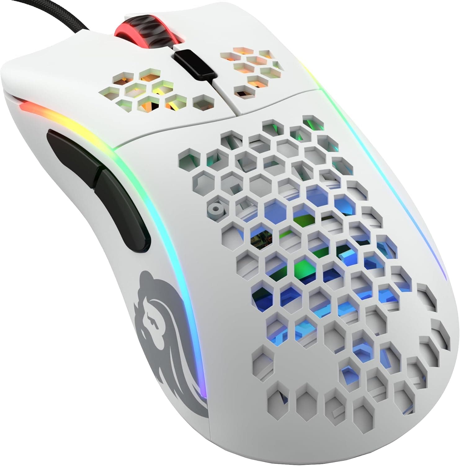 Glorious PC Gaming Race グロリアスモデルd ゲーミングマウス白マウス有線小型RGB 光る 6個プログラムボタン DPI 12 pc エルゴノミクス国内正規品 (62g)