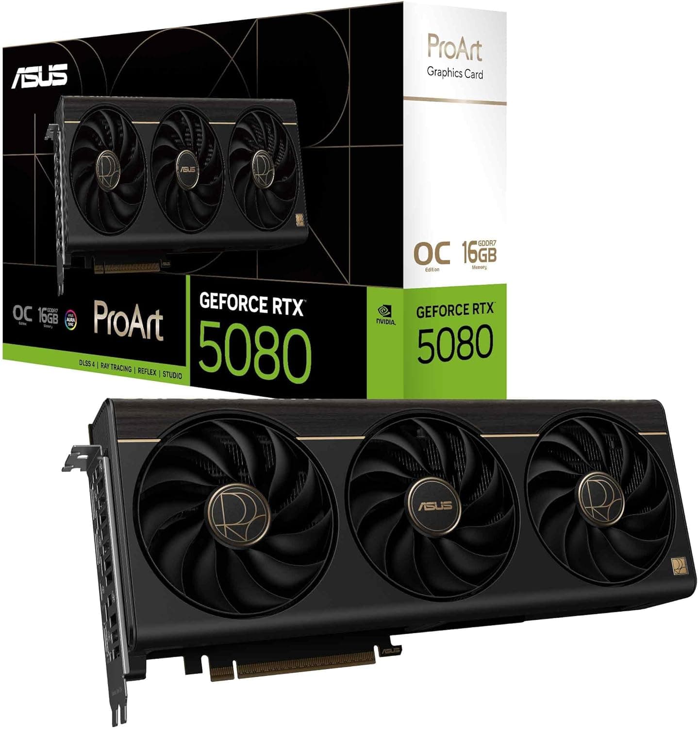 ASUS ProArt GeForce RTX 5080 OCエディショングラフィックスカード (PCIe 5.0