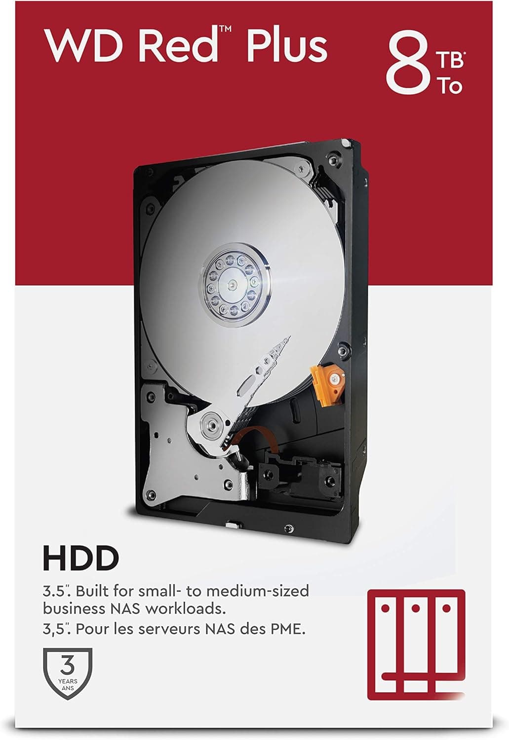 WD Red Plus 8TB NAS 3.5 Inch Internal Hard Drive - 7200 RPM Class