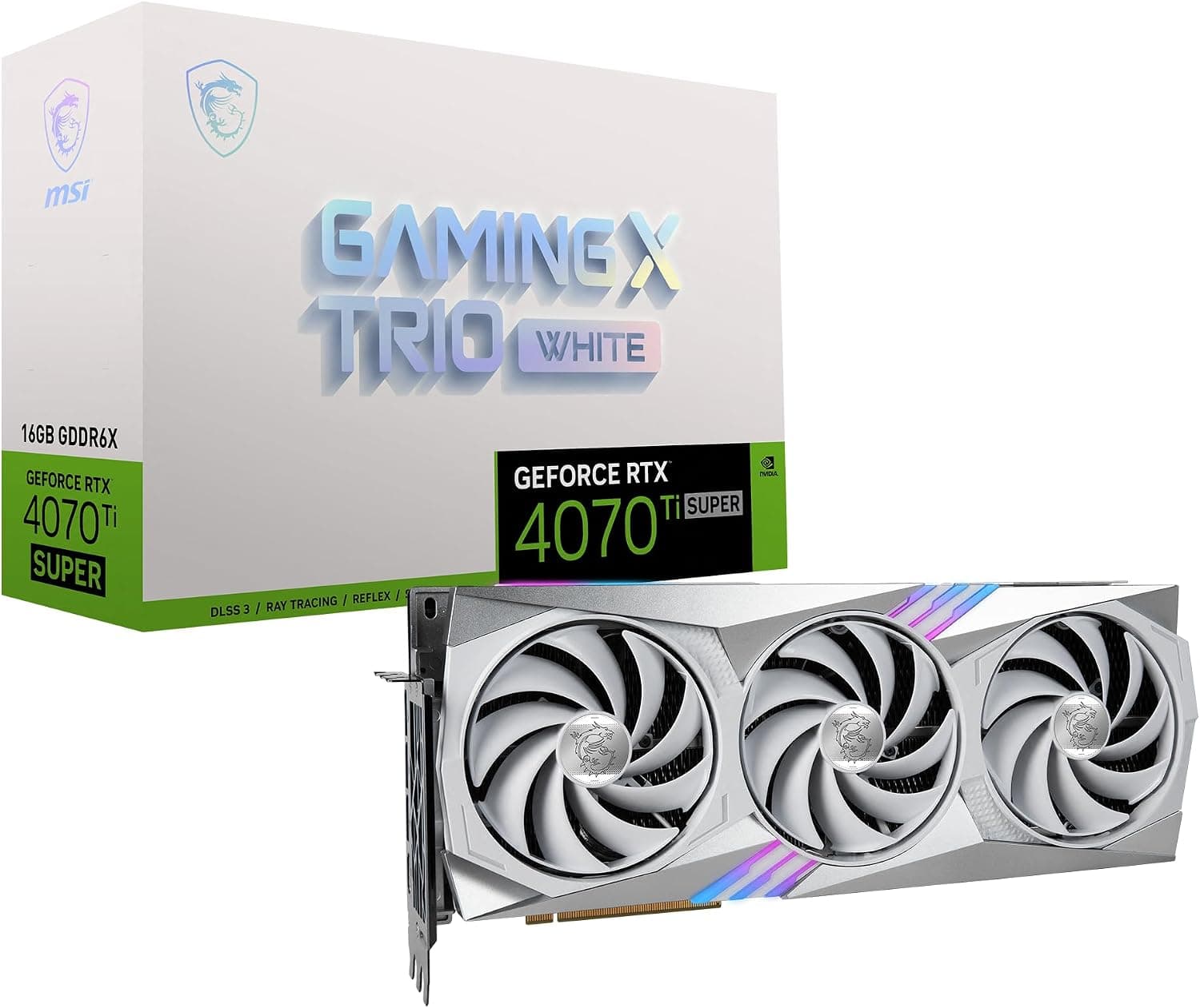 MSI Gaming RTX 4070 Ti Super 16G Gaming X Trio White グラフィックカード (NVIDIA RTX 4070 Ti Super