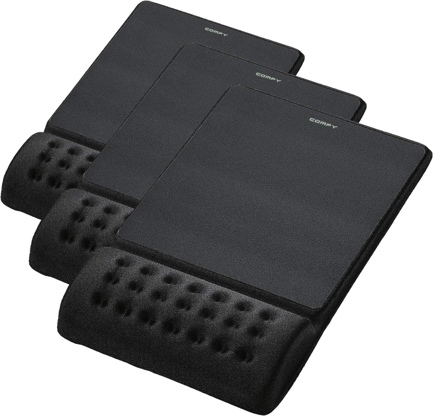 エレコムマウスパッドリストレスト一体型 COMFY 疲労低減軽快操作ブラック MP-096BK (× 3)