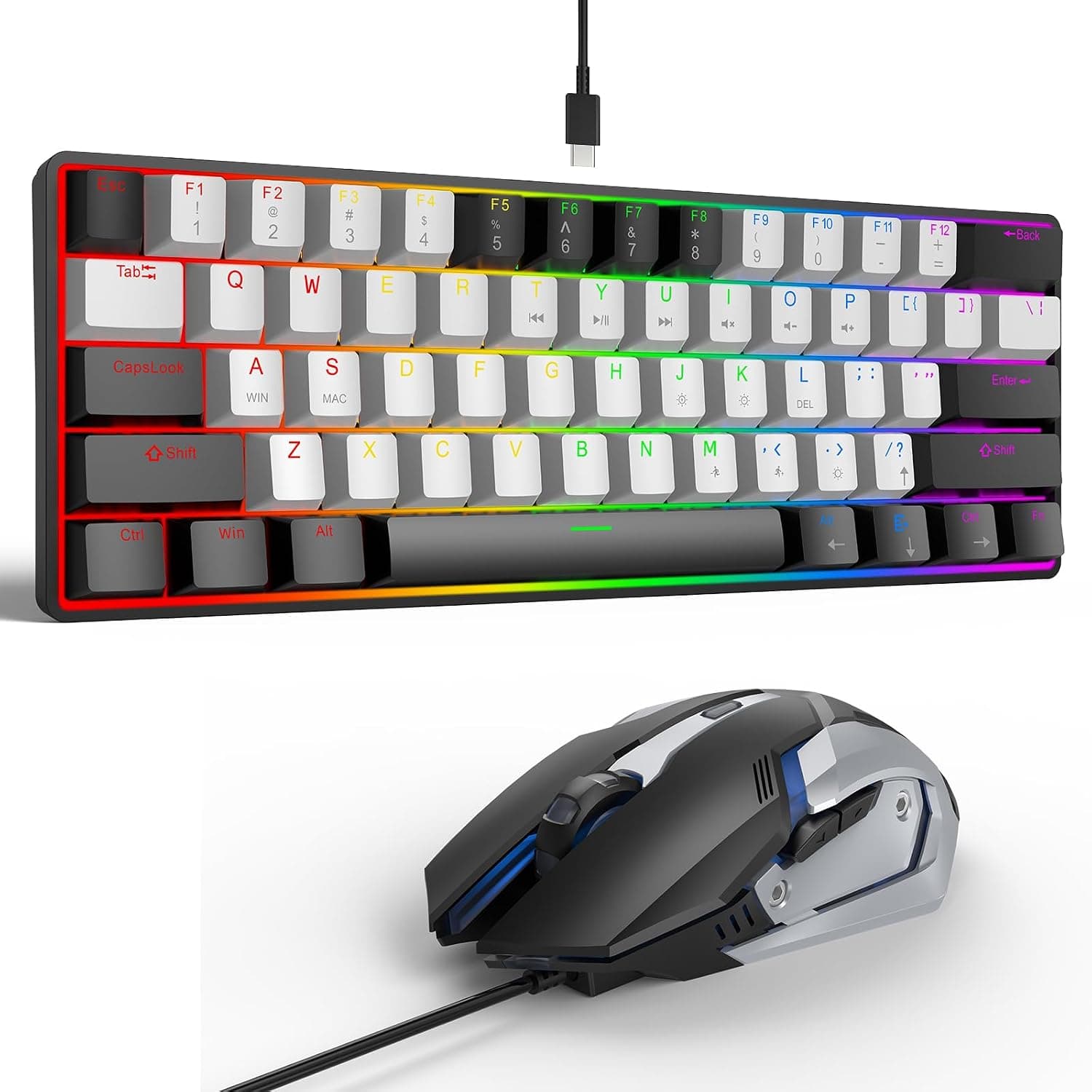 LAMA Mini 60% 61 Keys Mechanical Keyboard with Red Switches