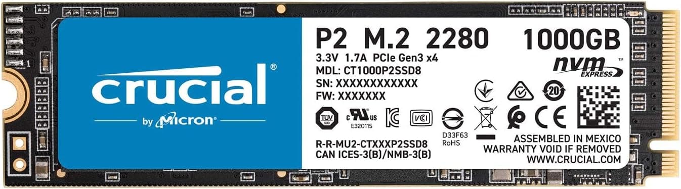 Crucial SSD P2シリーズ 1TB M.2 NVMe接続正規代理店保証品 CT1000P2SSD8JP 5年保証