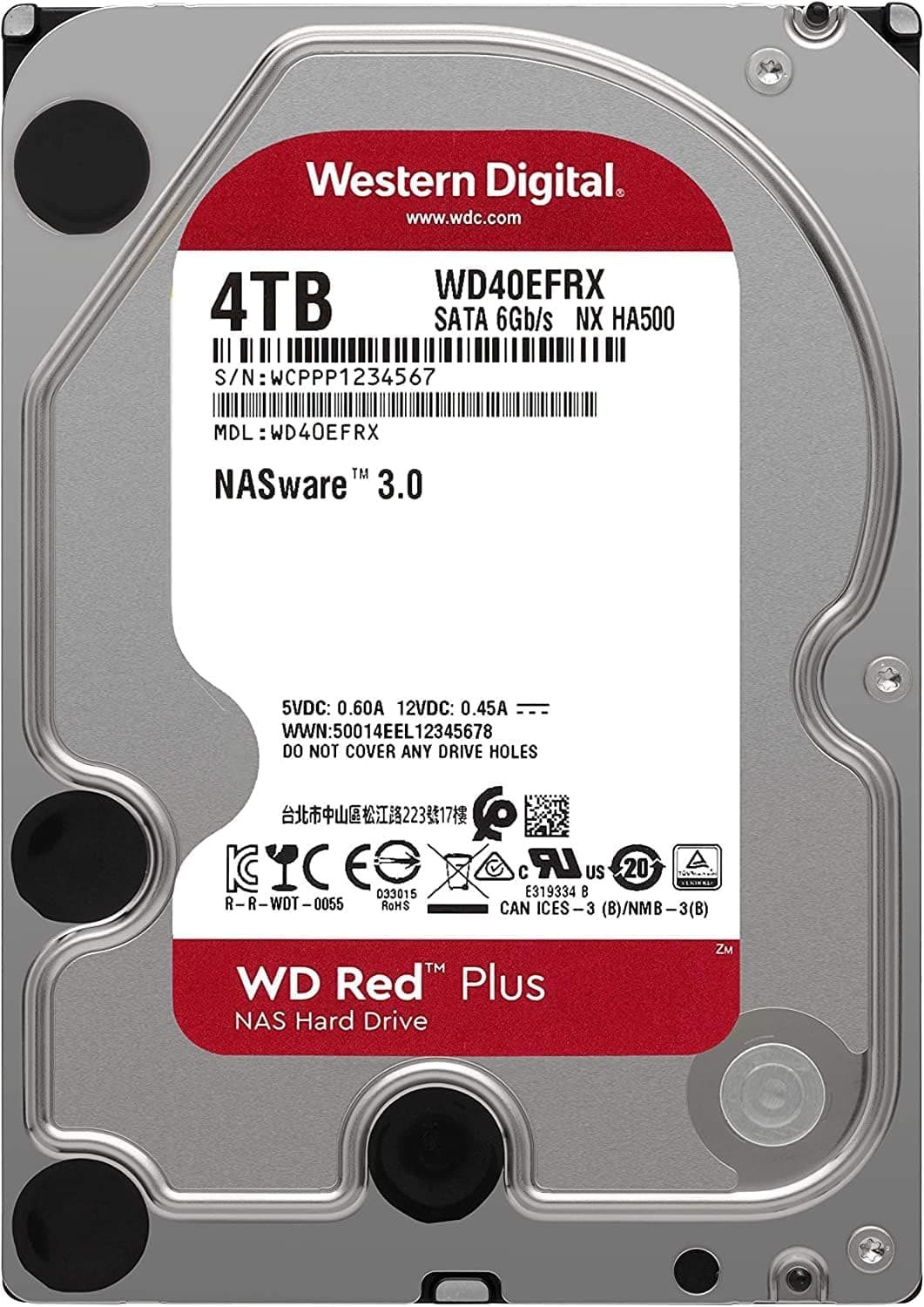 Western Digital WD Red WD40EFRX 4TB。