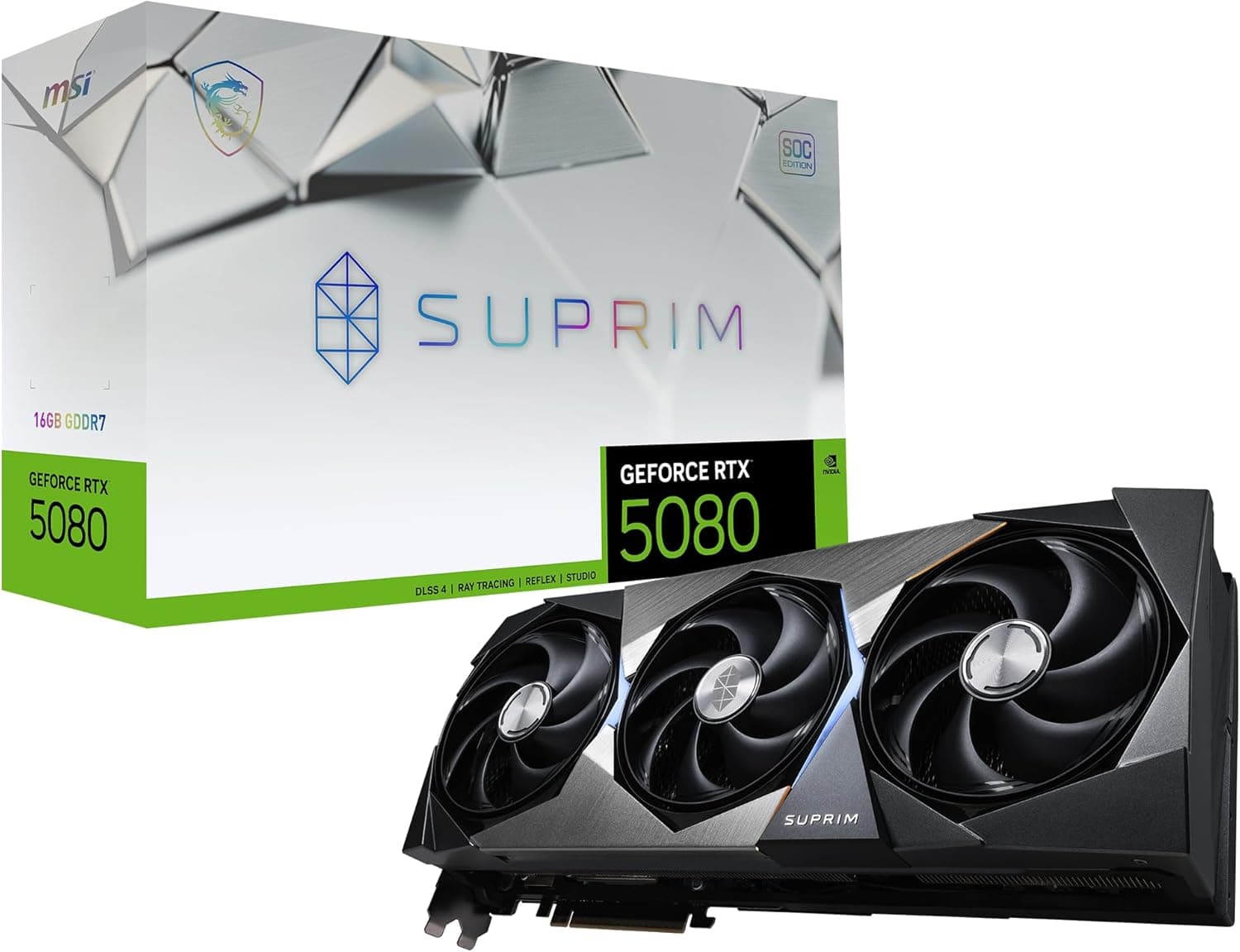MSI Gaming RTX 5080 16G SUPRIM SOCグラフィックスカード (16GB GDDR7